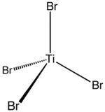 Strukturformel von Titan(IV)-bromid
