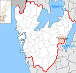 Lage der Gemeinde Tidaholm