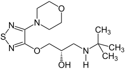 Strukturformel von Timolol