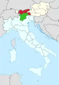 ﻿Nord- und Osttirol in Österreich
﻿Südtirol und Trentino in Italien