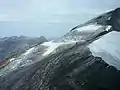 Titlisgletscher im Sommer 2012. Rechts im Bild eine reflektierende Abdeckung.