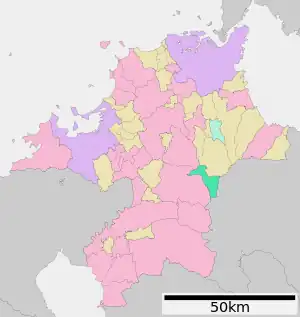 Lage Tōhōs in der Präfektur
