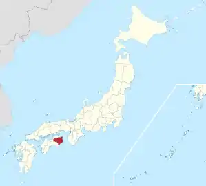 Lage der Präfektur Tokushima in Japan