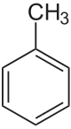 Strukturformel von Toluol