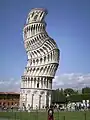 Mit kreativer Bildbearbeitung sind surreale Verfremdungen möglich (Torre di Pisa)