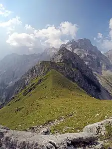 Blick von Norden auf die Torscharte