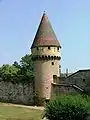Der Tour Fabry, ein Wachturm an der Nordmauer des Klosters