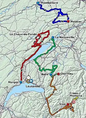Karte 66.Tour de Romandie 2012