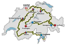 Karte Tour de Suisse 2010