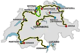 Karte 76. Tour de Suisse 2012