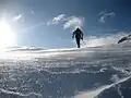 Skitourenfahrer am Sur Carungas