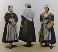 Rekonstruierte Frauentrachten der Saar-Mosel-Region, 1901