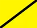 gelbe Flagge mit schwarzem Diagonalstreifen