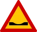 Unebene Fahrbahn