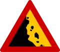 Steinschlag von links