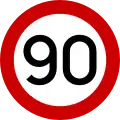 Höchstgeschwindigkeit (90 km/h)