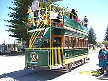 Decksitzwagen der Pferdestraßenbahn