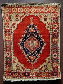 Linkes Bild: Siebenbürger Teppich, 18. Jahrhundert(?), Metropolitan Museum of ArtRechtes Bild: Siebenbürger Teppich, 17. Jh.