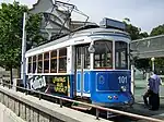 Das Entgleisen des Wagens 100, vormals Straßenbahn Lissabon Nr. 743, führte 2011 zur Einstellung des Betriebs