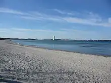 Blick vom Dassower Strand im NSG auf Lübeck-Travemünde