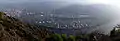 Panorama von Treis mit Moselinsel vom Martberg aus