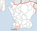 Lage der Gemeinde Trelleborg