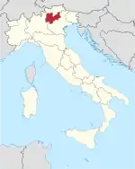 Lage innerhalb Italiens