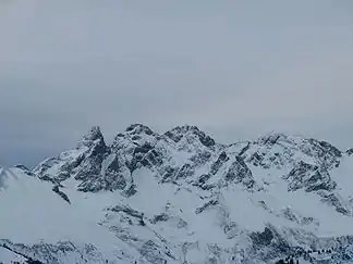 „Dreigestirn“ Trettachspitze, Mädelegabel und Hochfrottspitze