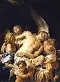 Toter Christus von Engeln getragen