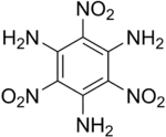 Strukturformel von Triaminotrinitrobenzol
