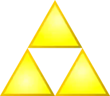 Das „Triforce“-Symbol, repräsentiert die The-Legend-of-Zelda-Videospielreihe.