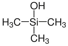 Struktur von Trimethylsilanol