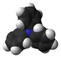 3D-Struktur von Triphenylamin im Kalottenmodell