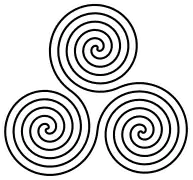 Neolithische Dreifach-Spirale