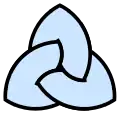 Eine fest geknüpfte Triquetra