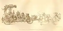 Erster Entwurf eines Kleinen Triumphwagens für Kaiser Maximilian I. (Burgundische Hochzeit), um 1515