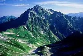 Blick auf Tsurugi-dake vom Bessan