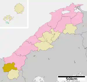 Lage Tsuwanos in der Präfektur
