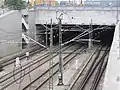 Nordportal mit Treppe als Notausgang