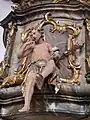 Figur Johannes des Täufers am Kanzelkorb