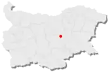 Karte von Bulgarien, Position von Twardiza hervorgehoben