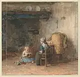 Albert Neuhuys: Zwei Kinder in einer Bauernstube (1879),  Rijksmuseum Amsterdam