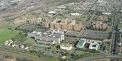 Der Campus Tygerberg der Universität Stellenbosch aus der Luft