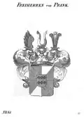 Freiherrliches Wappen derer von Pranckh zu Pux im Wappenbuch der Österreichischen Monarchie, 1840