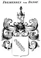 Wappen derer von Donop bei Tyroff, ca. 1860