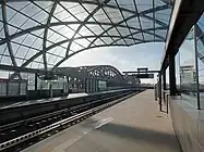 Elbbrücken, Hamburg:Variation des Stahlfachwerks der benachbarten Norderelbbrücken