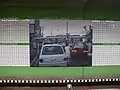 Detailansicht Fotografie am Bahnsteig