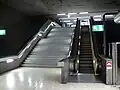 Aufgang von der Bahnsteigebene zum Verteilergeschoss