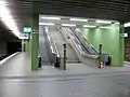 Aufgang von der Bahnsteigebene zum Verteilergeschoss