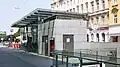 Aufnahmsgebäude in der Oberen Augartenstraße, Ecke Taborstraße